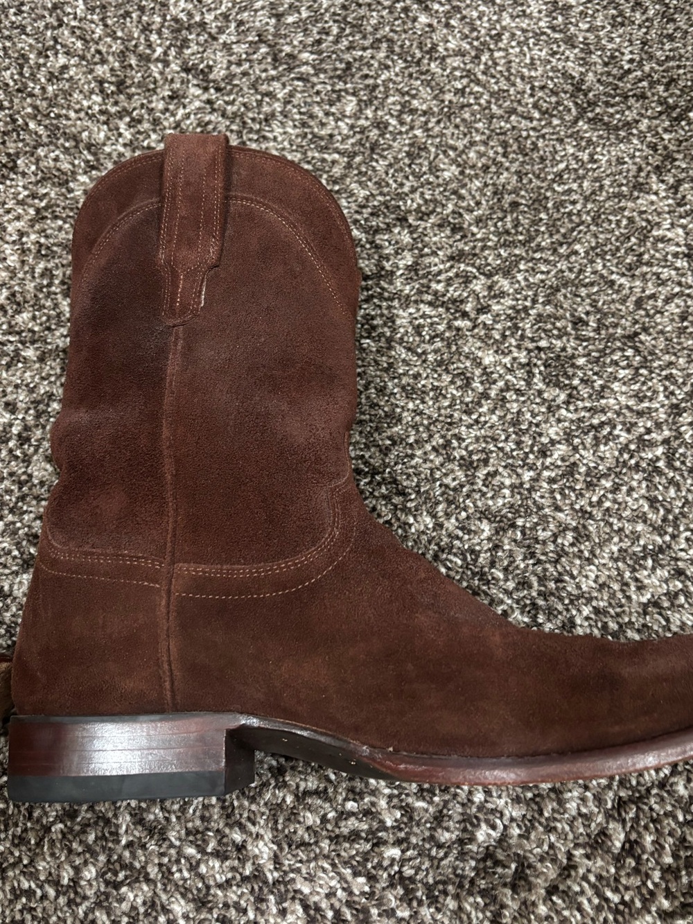 Tecovas Tan Suede Cowboy Boot